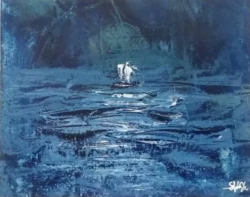 Quadri coordinati ed evocativi per collezionisti, arte contemporanea italiana con firma autentica di Sofia Candeo Art Syamhope