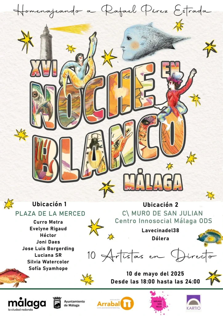 Noche en Blanco Málaga 2025 pintura en directo y eventos cultuales artísticos