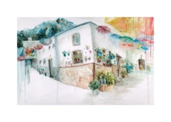 opera d'arte su tela ispirata dal viaggio per collezione limitata contemporanea ed amanti dell'arte